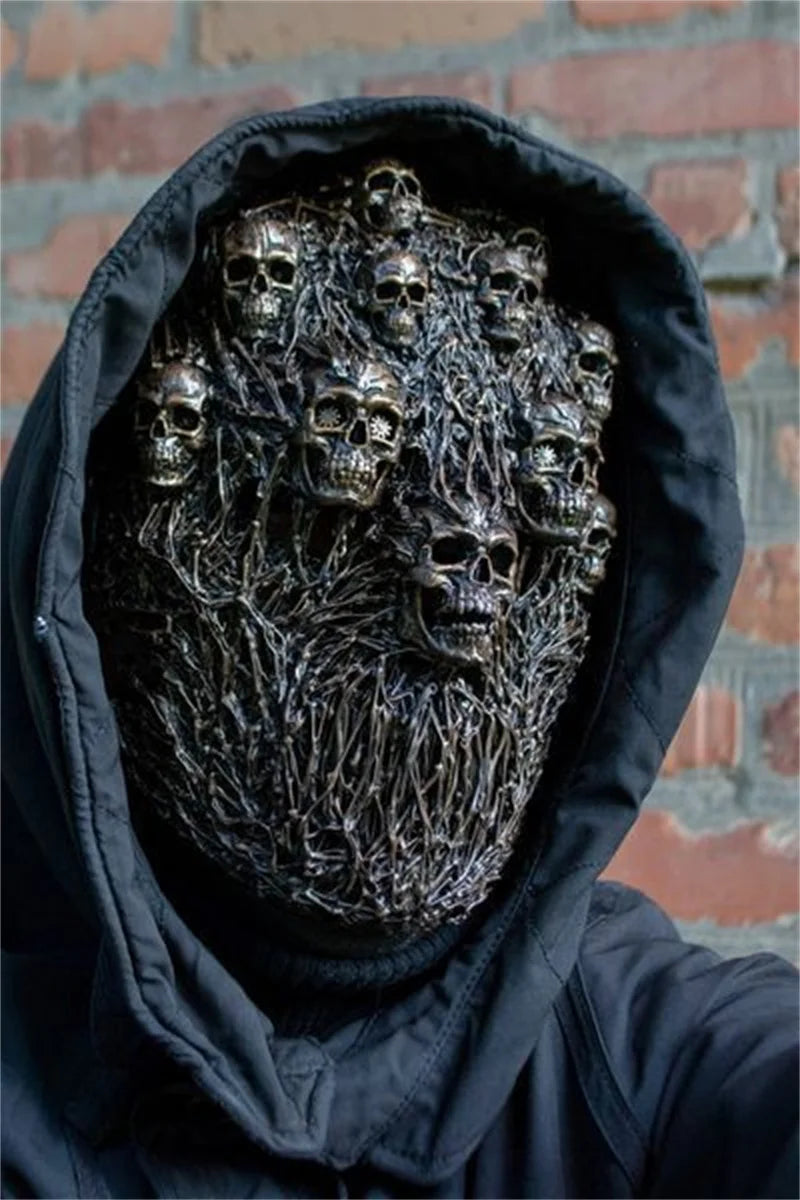 Masque Steampunk Gothique à Crânes et Branchages