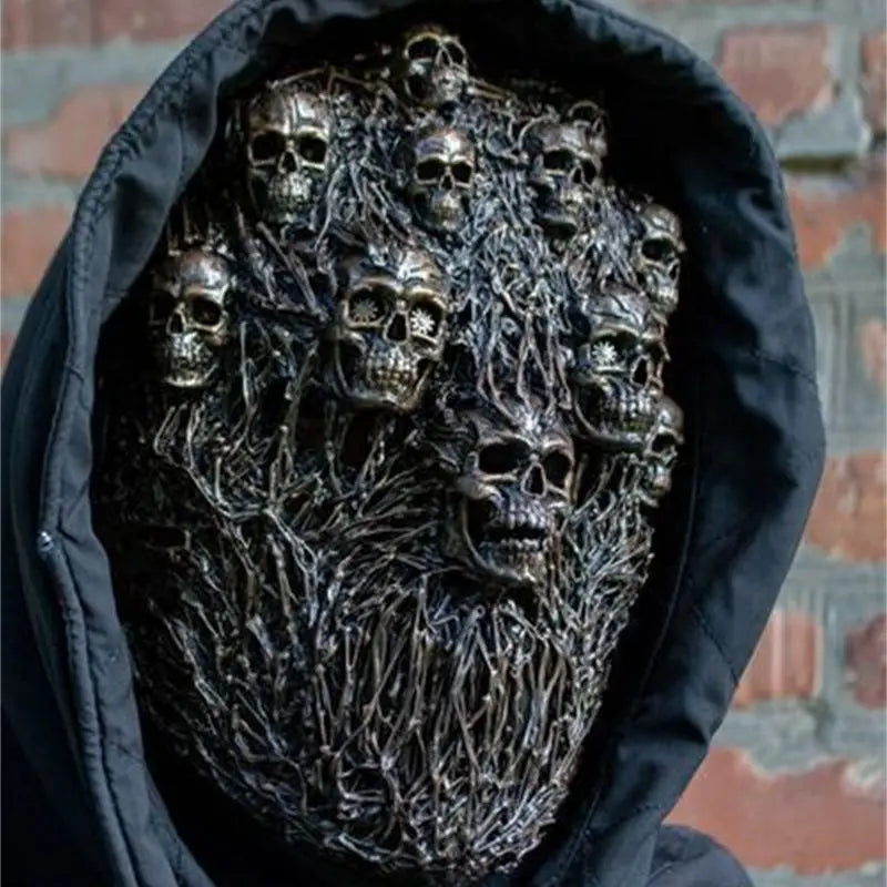 Masque Steampunk Gothique à Crânes et Branchages
