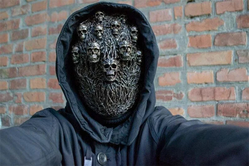 Masque Steampunk Gothique à Crânes et Branchages