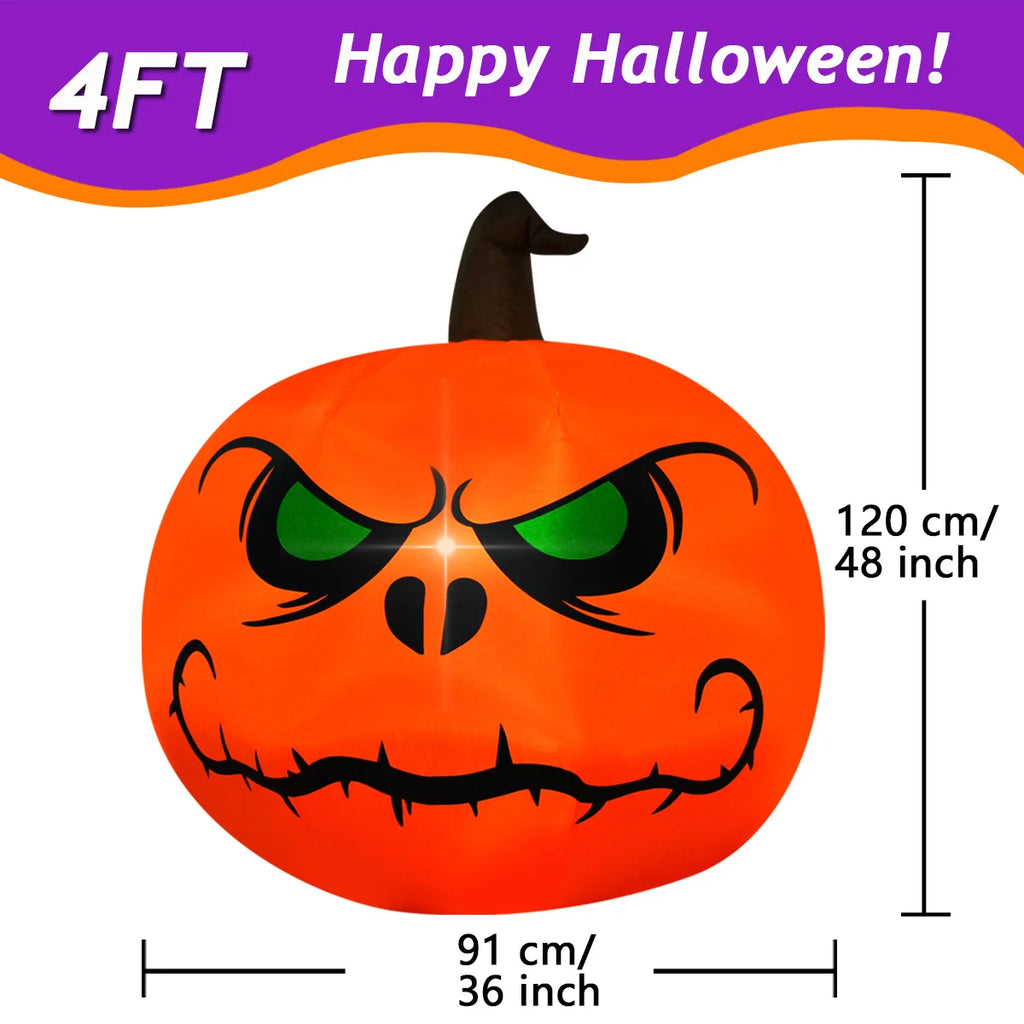 Fantôme Gonflable d'Halloween avec Chapeau de Sorcier
