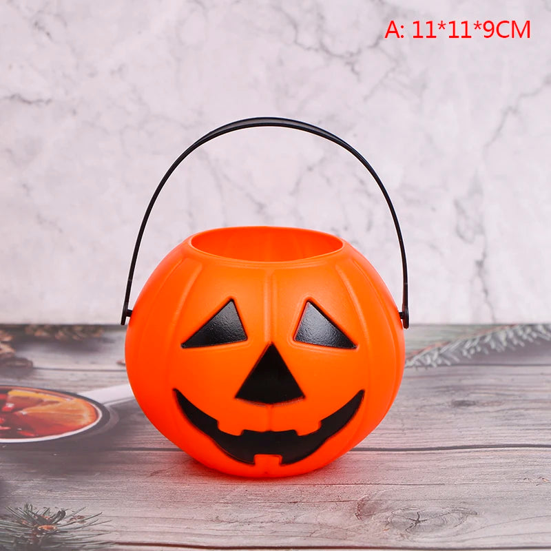 Seau et Pots Citrouille d'Halloween Orange