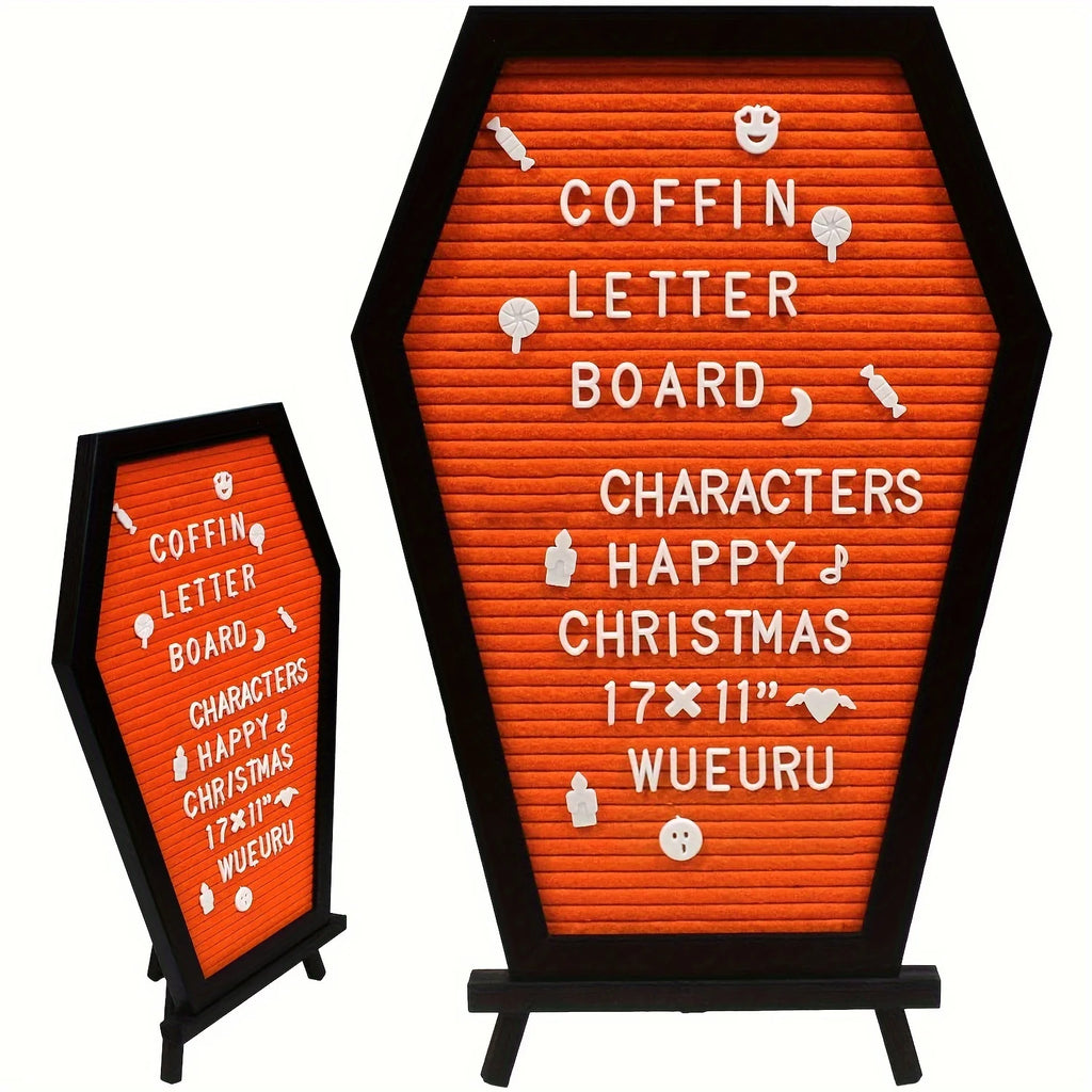 Tableau à Lettres Cercueil Noir en Feutre