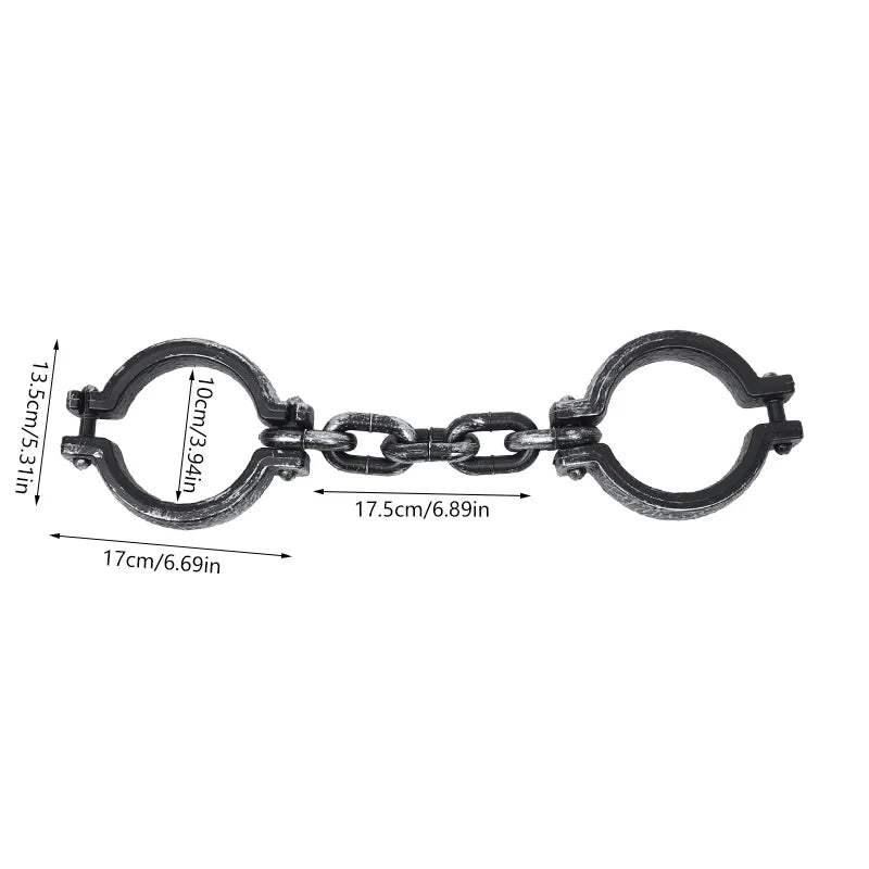 Fausse Chaîne de Prisonnier Vieillie pour Costume