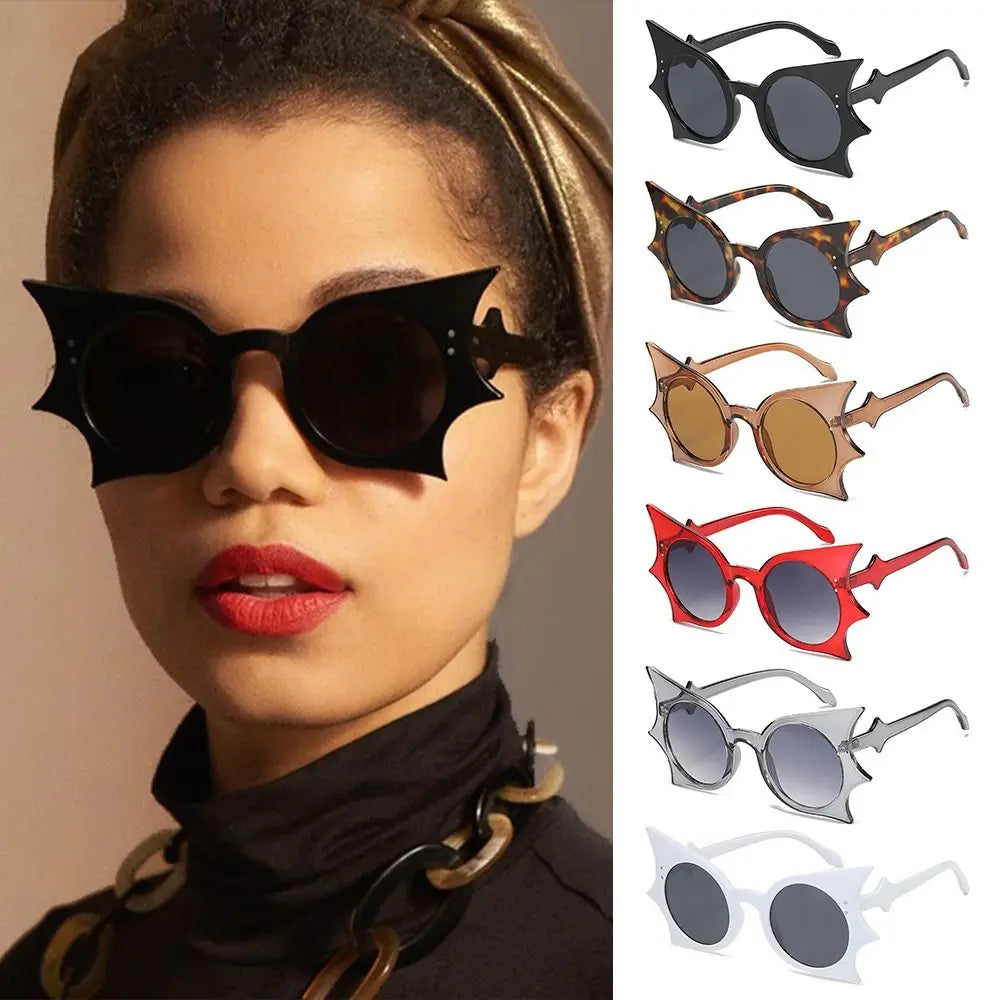 Lunettes de Soleil à Ailes de Chauve-Souris Noires Gothiques