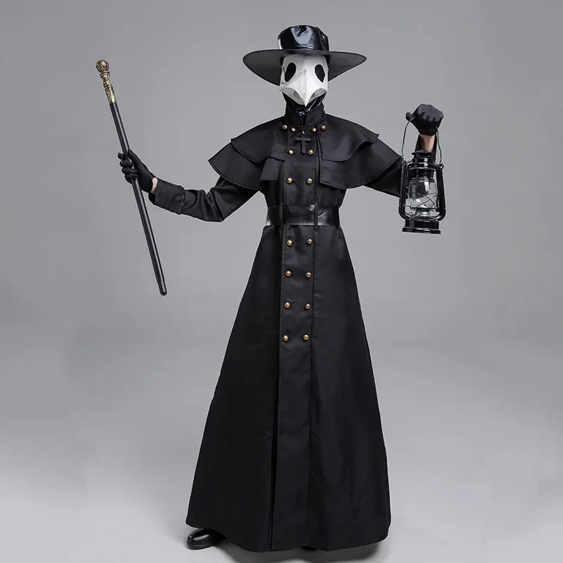 Déguisement de Docteur de la Peste Masque Corbeau Noir