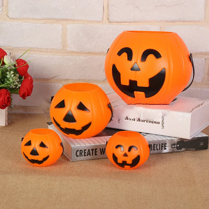 Seau et Pots Citrouille d'Halloween Orange