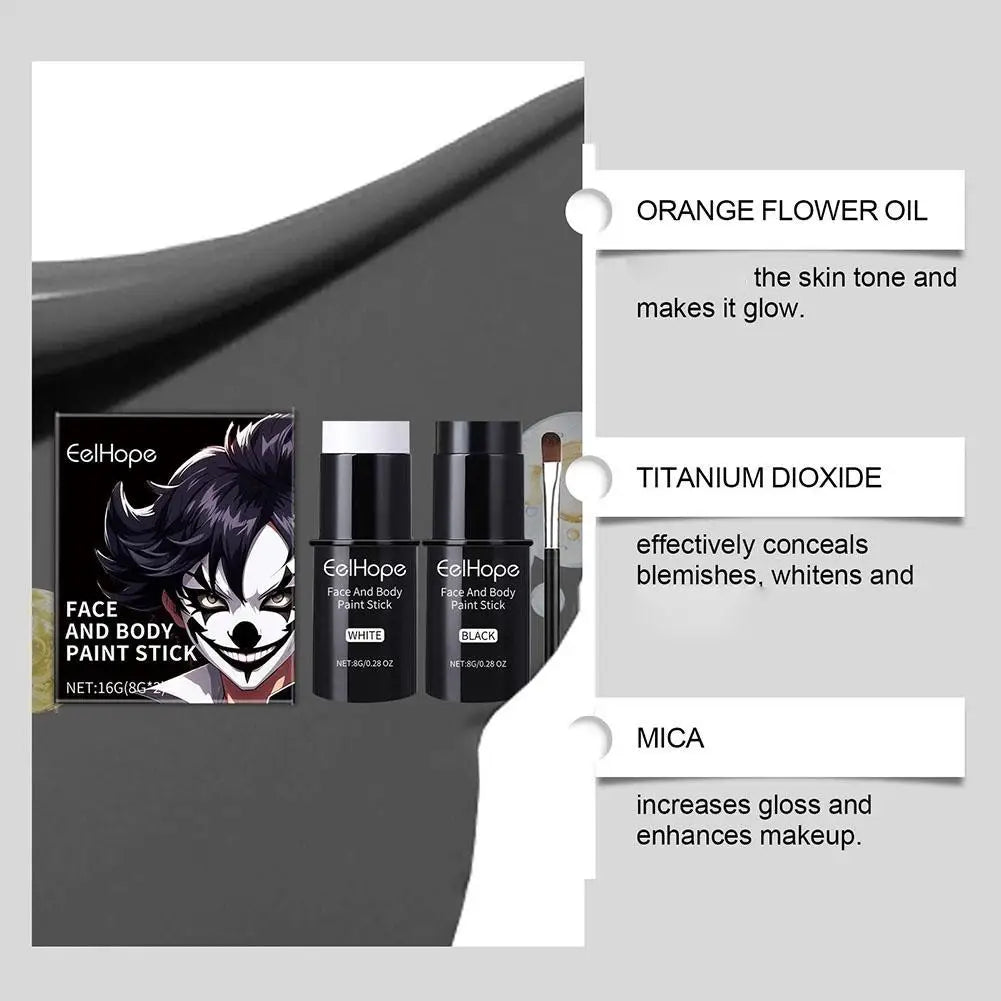 Maquillage Corporel en Bâtons Blanc et Noir