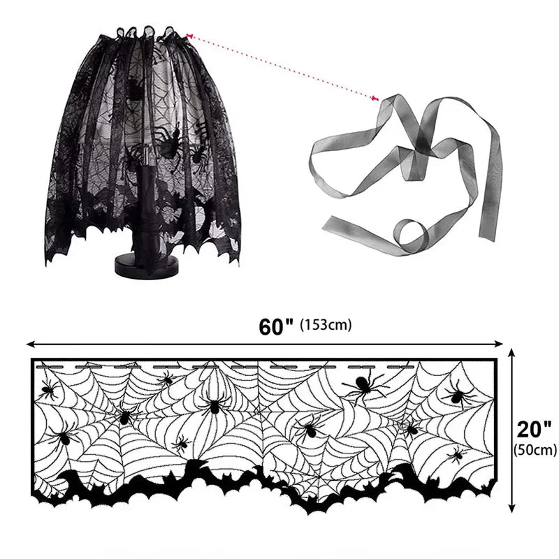 Kit de Décoration Halloween Toiles d'Araignée et Chauves-Souris