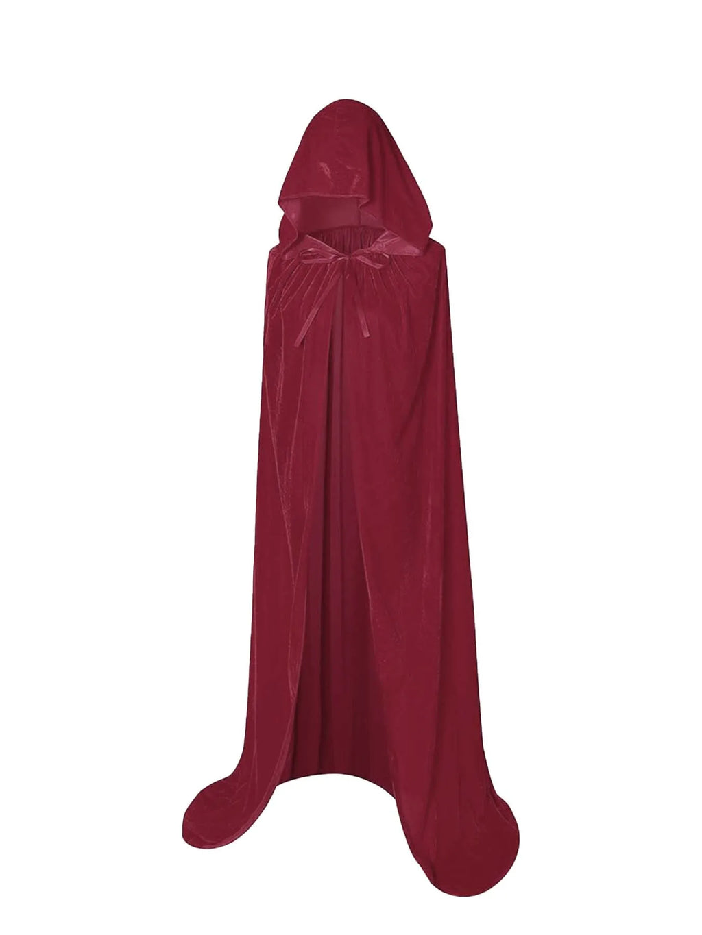 Cape à Capuche Longue en Velours Noir