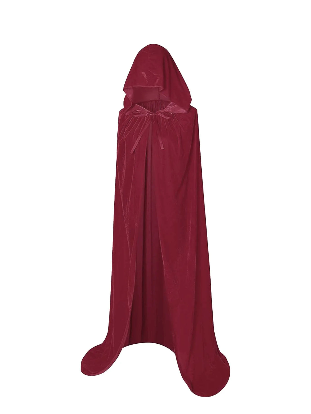 Cape à Capuche Longue en Velours Noir