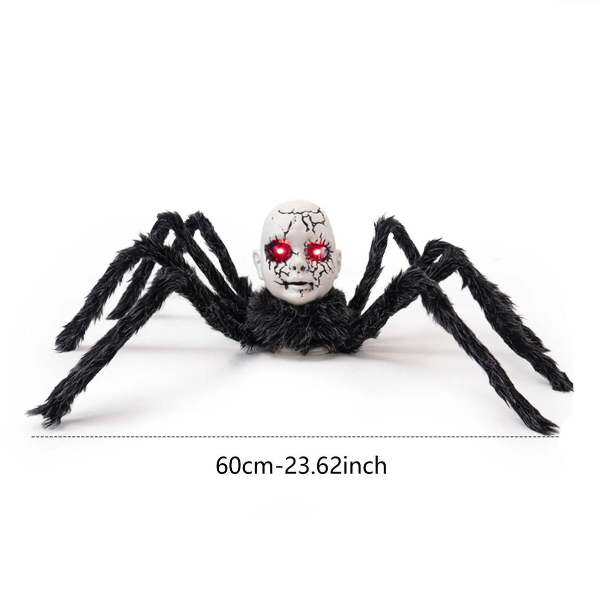 Araignée Géante d'Halloween à Tête de Poupée Fissurée