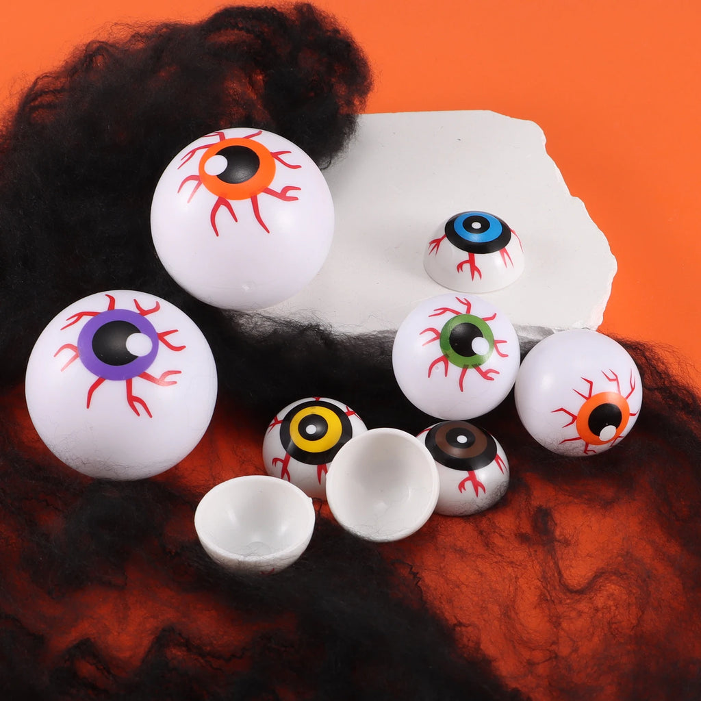 Yeux d'Halloween Multicolores à Veines Rouges