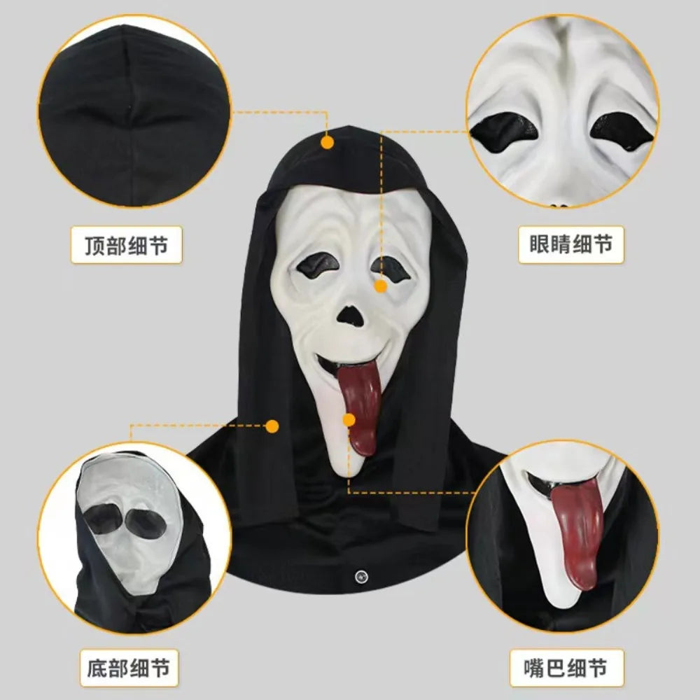 Masque de Fantôme Rigolo avec Langue Pendante