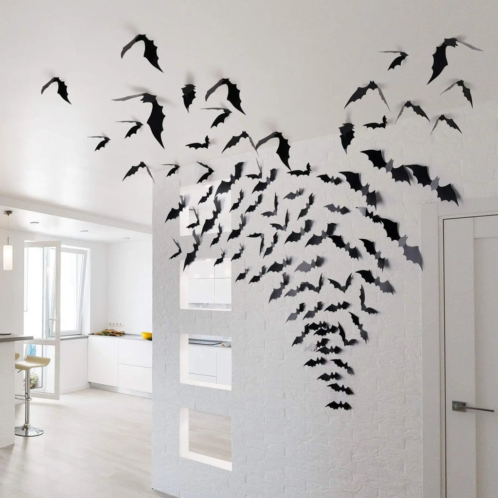 Décoration Murale Chauve-Souris Noires 3D Lumineuses
