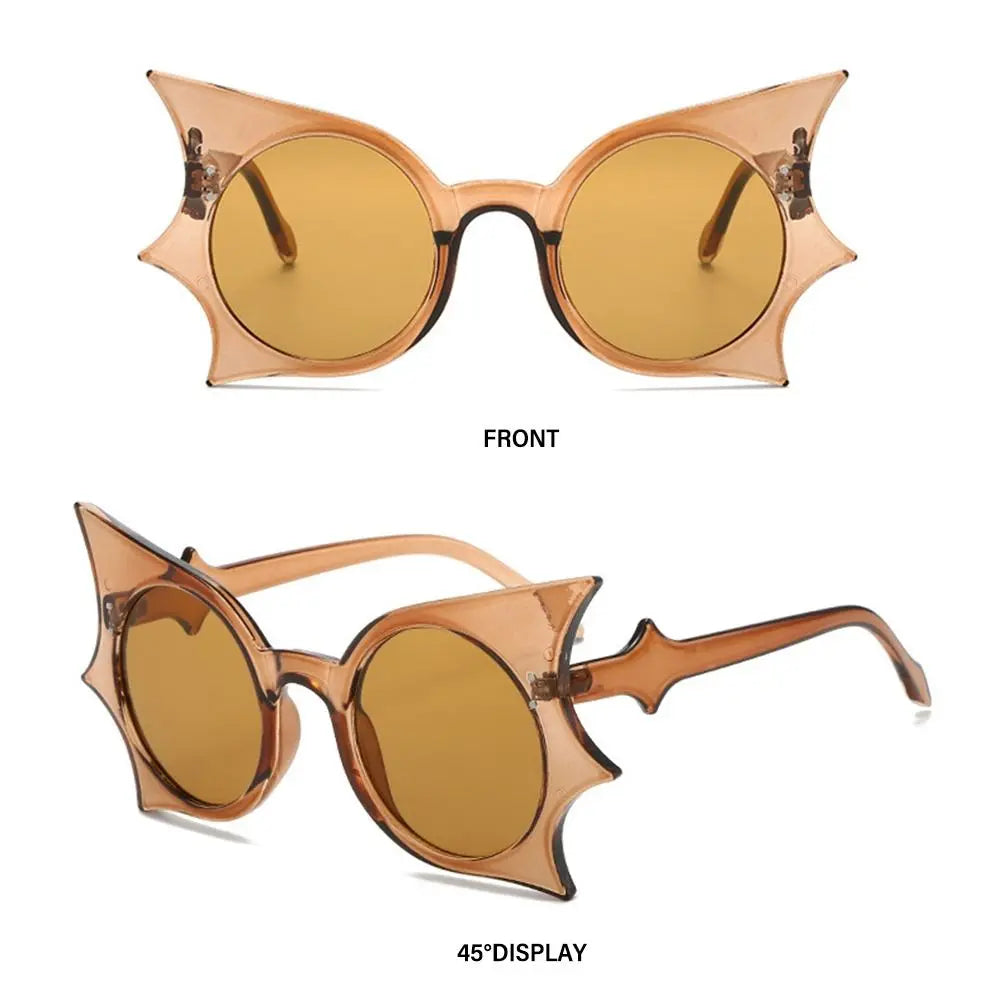 Lunettes de Soleil à Ailes de Chauve-Souris Noires Gothiques