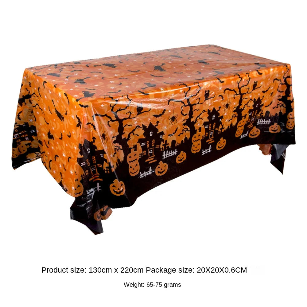 Nappes d'Halloween Rectangulaires en Plastique, Assortiment