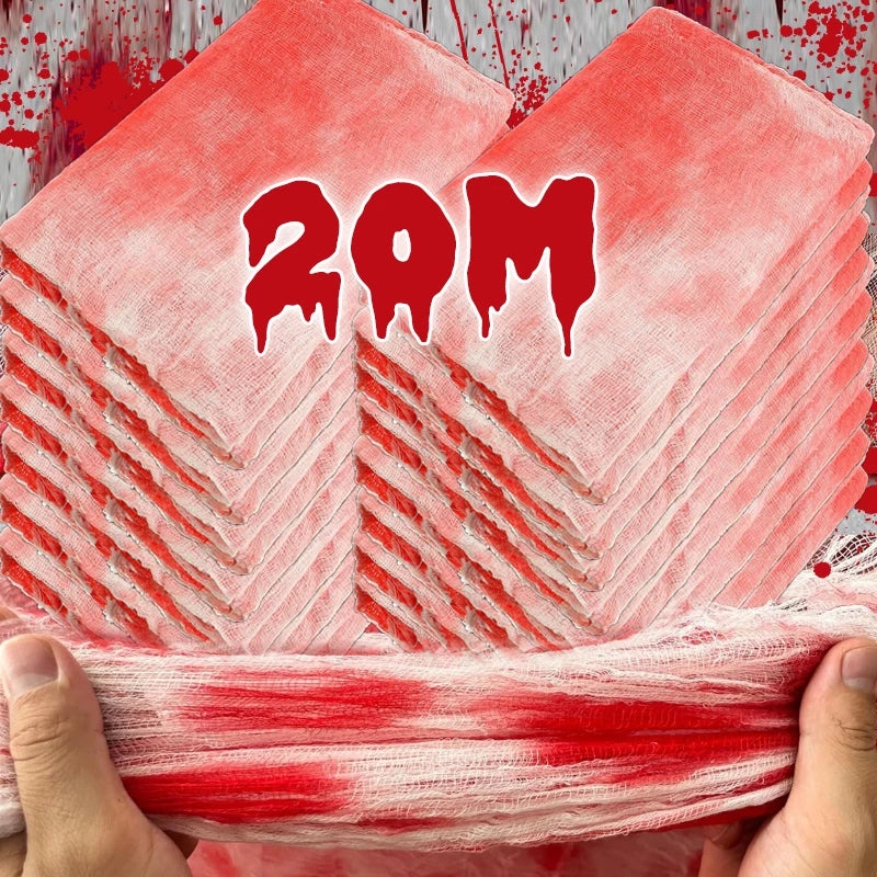 Tissu de Gaze Ensanglantée Halloween 20 Mètres