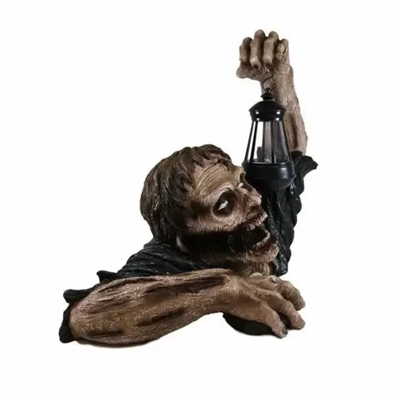 Figurine Zombie Horreur de Jardin avec Lanterne