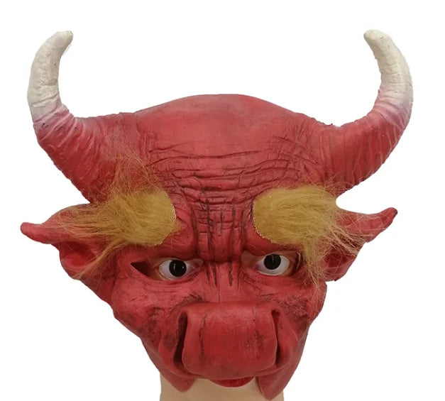 Masque de Taureau Noir en Peluche Articulé