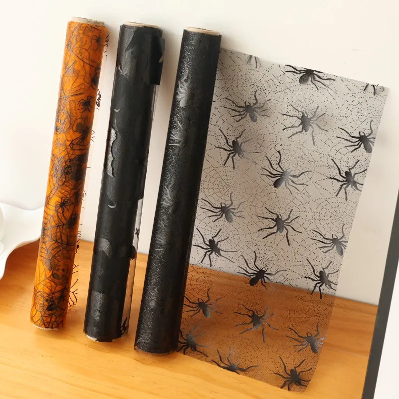 Lot de 6 Rouleaux d'Étoffes d'Halloween Toiles d'Araignée