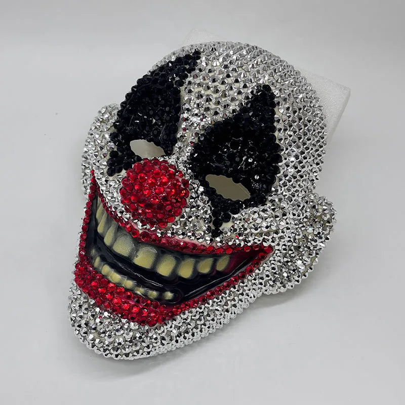 Masque de Clown en Strass Maléfique d'Halloween