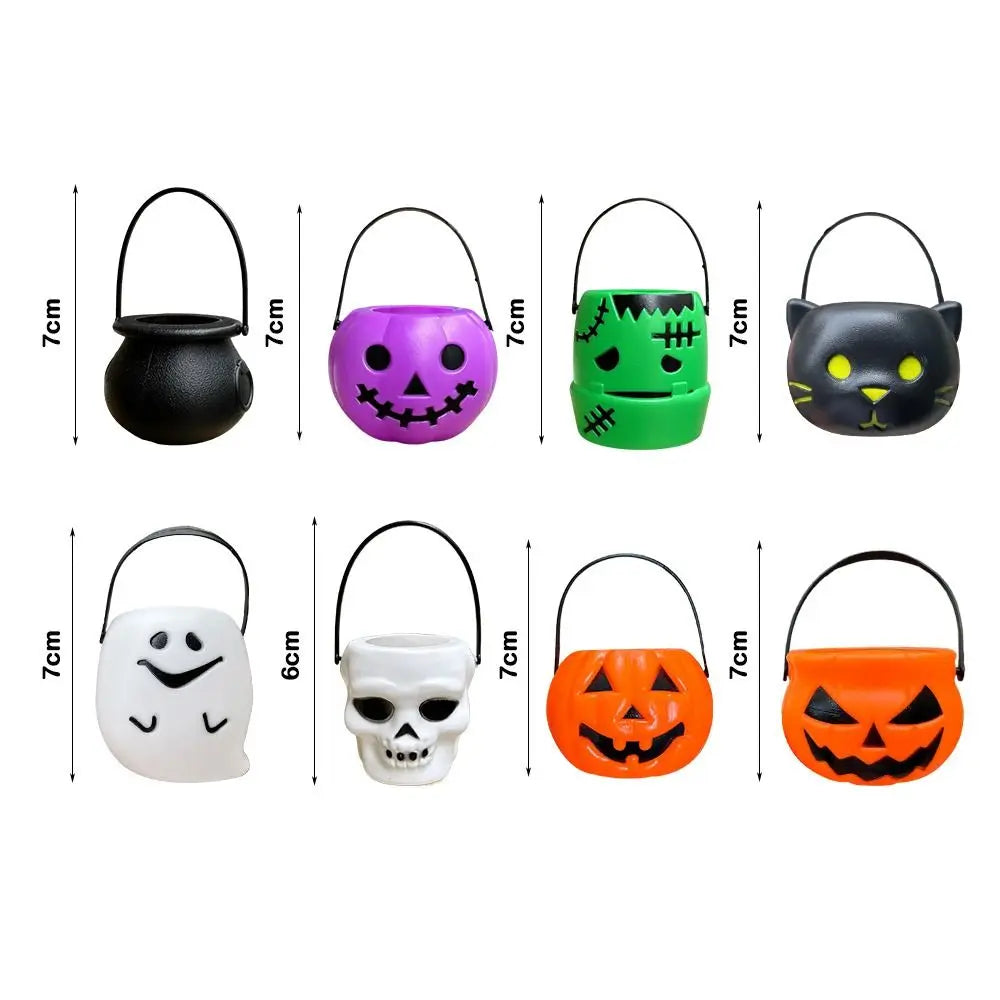 Seaux à Bonbons Halloween en Plastique Assortis