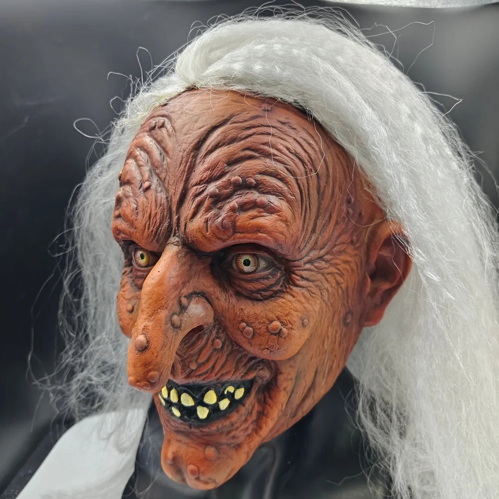 Masque Horrifique de Sorcière à Nez Crochu Réaliste