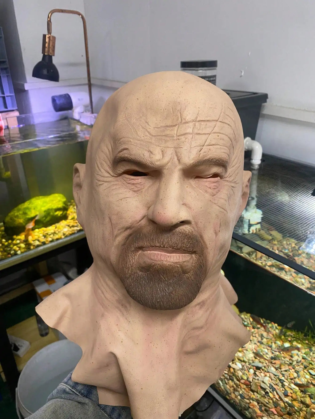 Masque Réaliste en Silicone de Vieil Homme Chauve