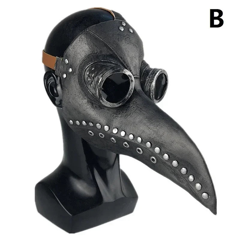 Masque de Médecin de la Peste Gothique en Cuir Vieilli