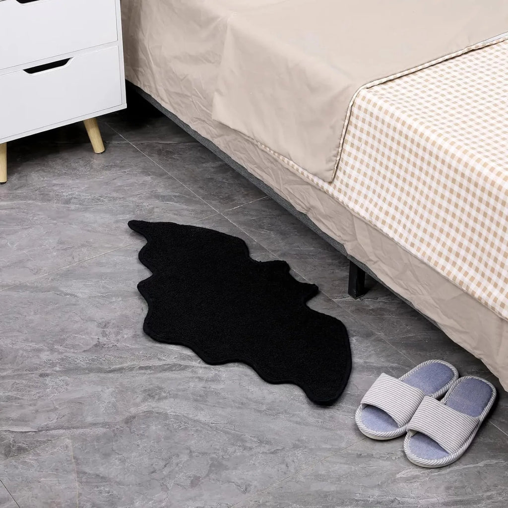 Tapis de Sol Noir en Forme de Chauve-Souris