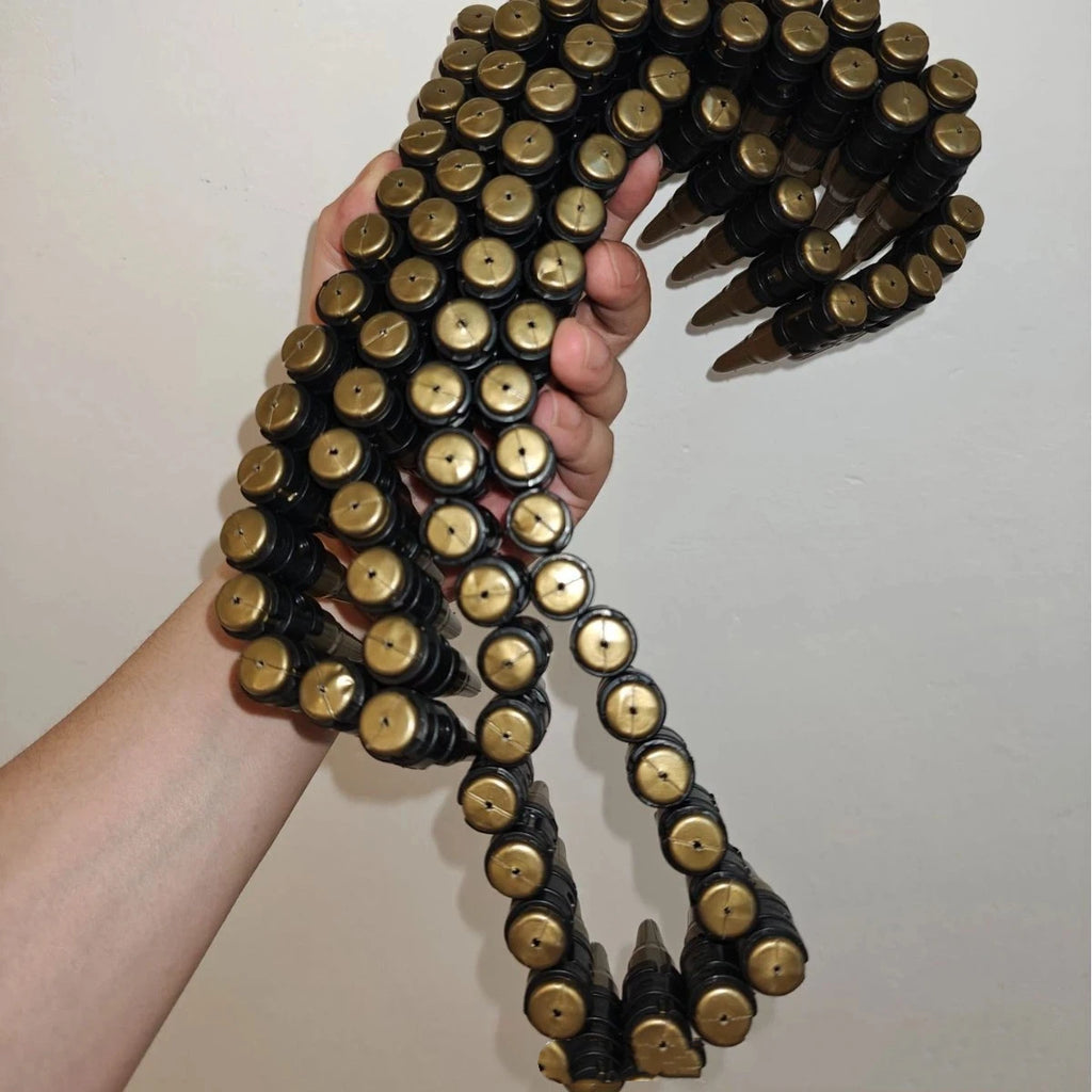 Bracelet en Chaîne à Faux Balles Noires et Dorées