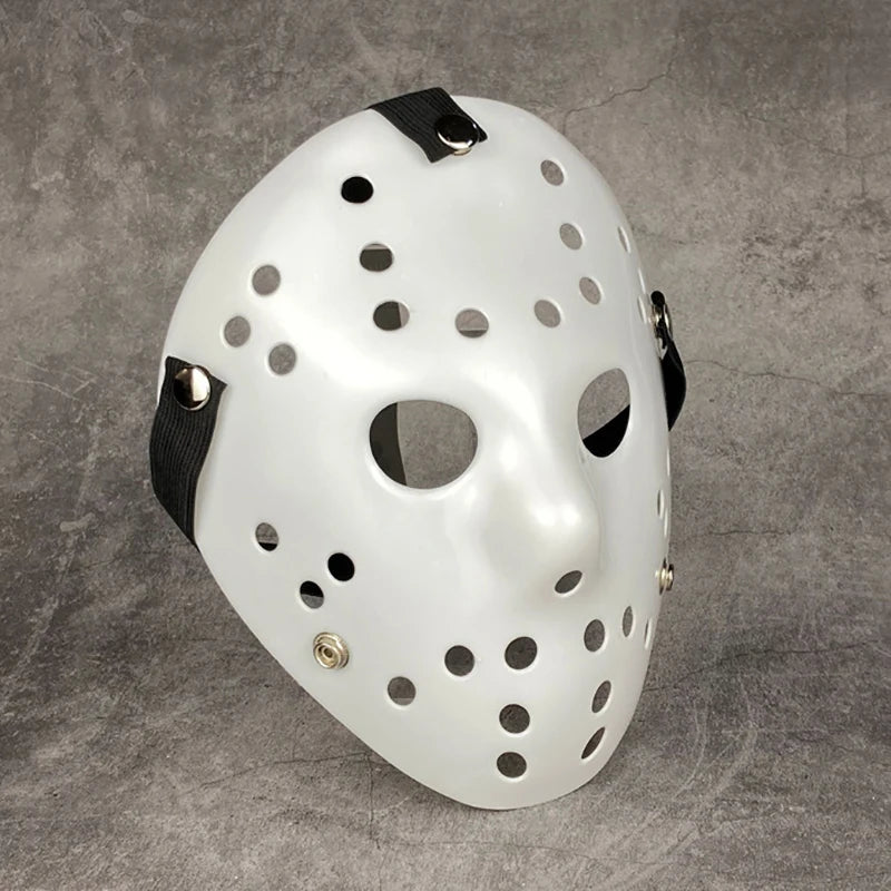 Masque d'Horreur Blanc Perforé Style Hockey
