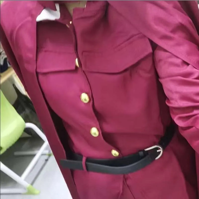 Costume de Cosplay Officier Bordeaux avec Cape