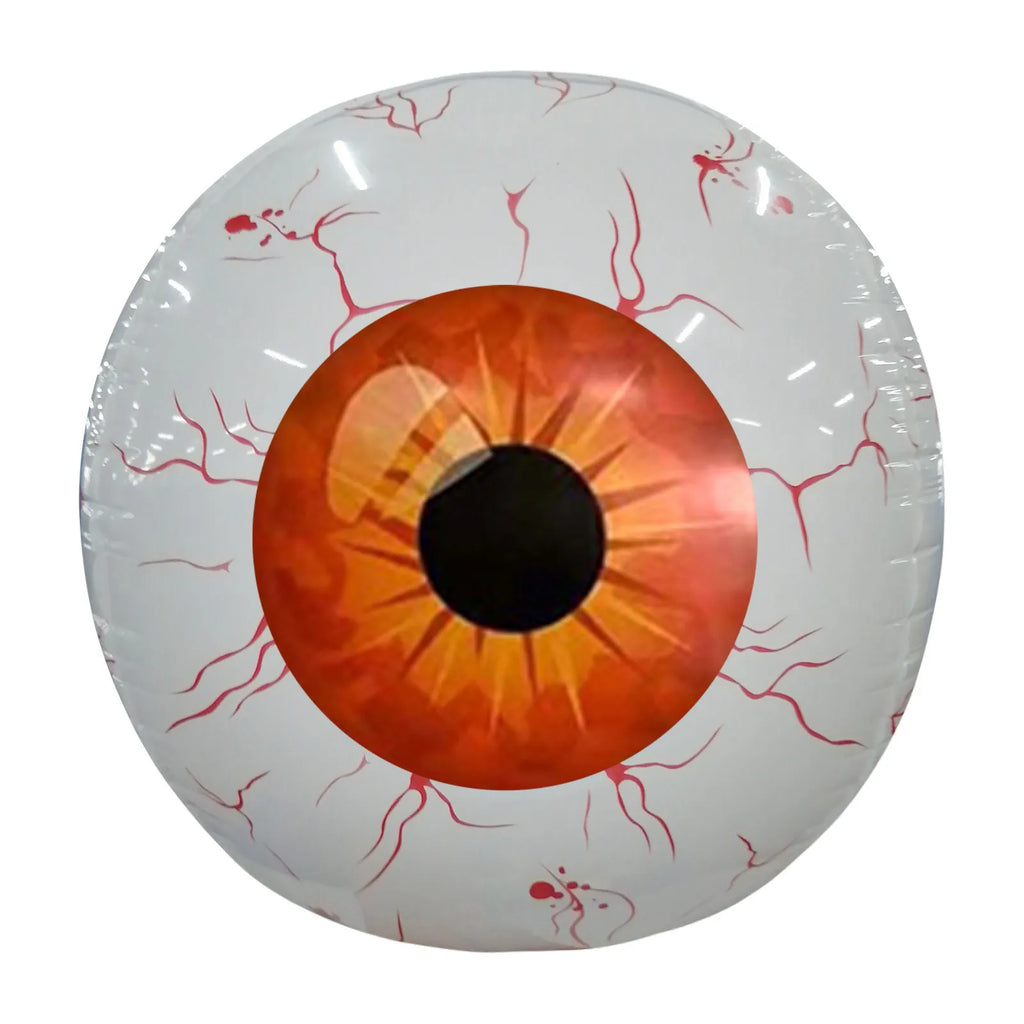 Œil Gonflable d'Halloween Géant à Veines Rouges