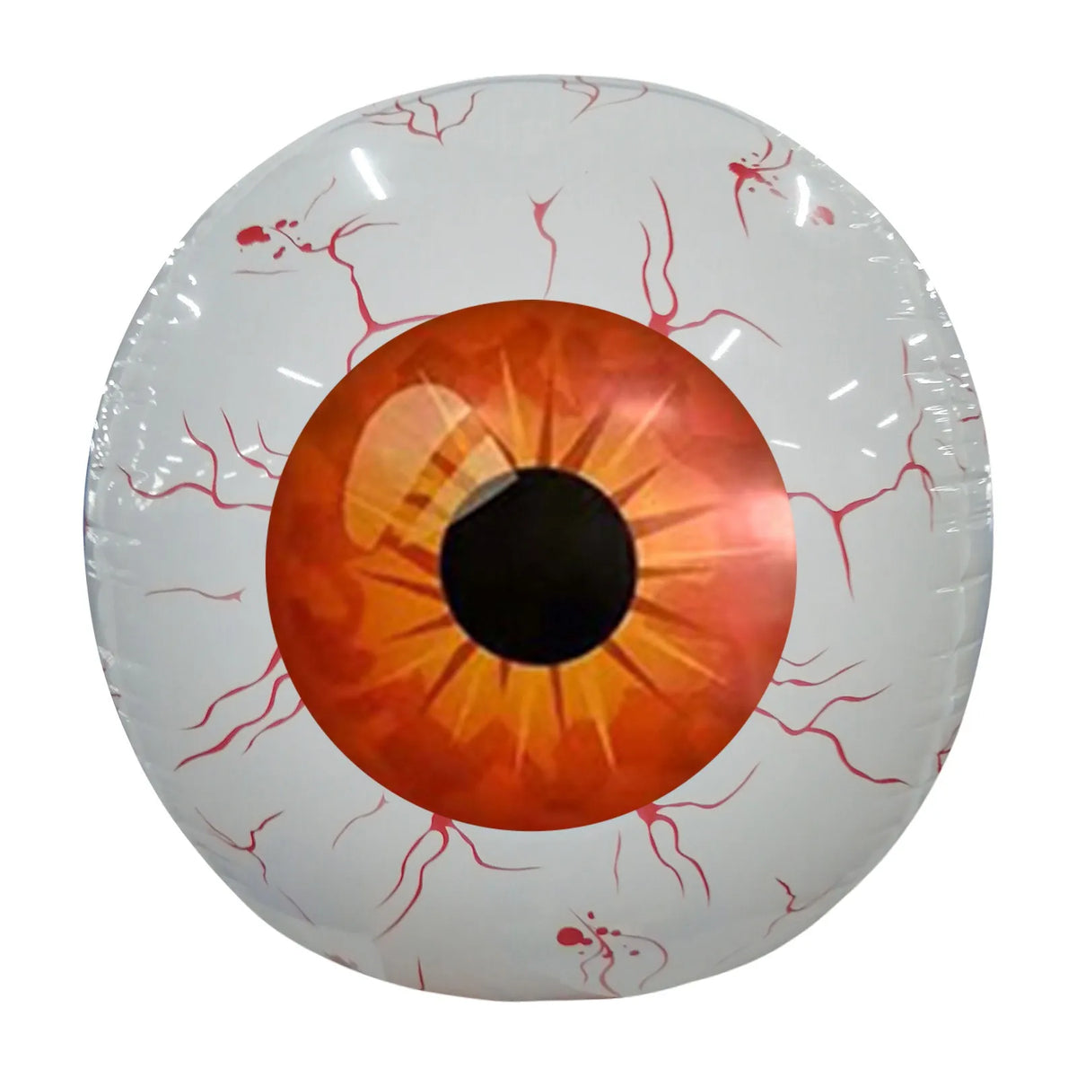 Œil Gonflable d'Halloween Géant à Veines Rouges
