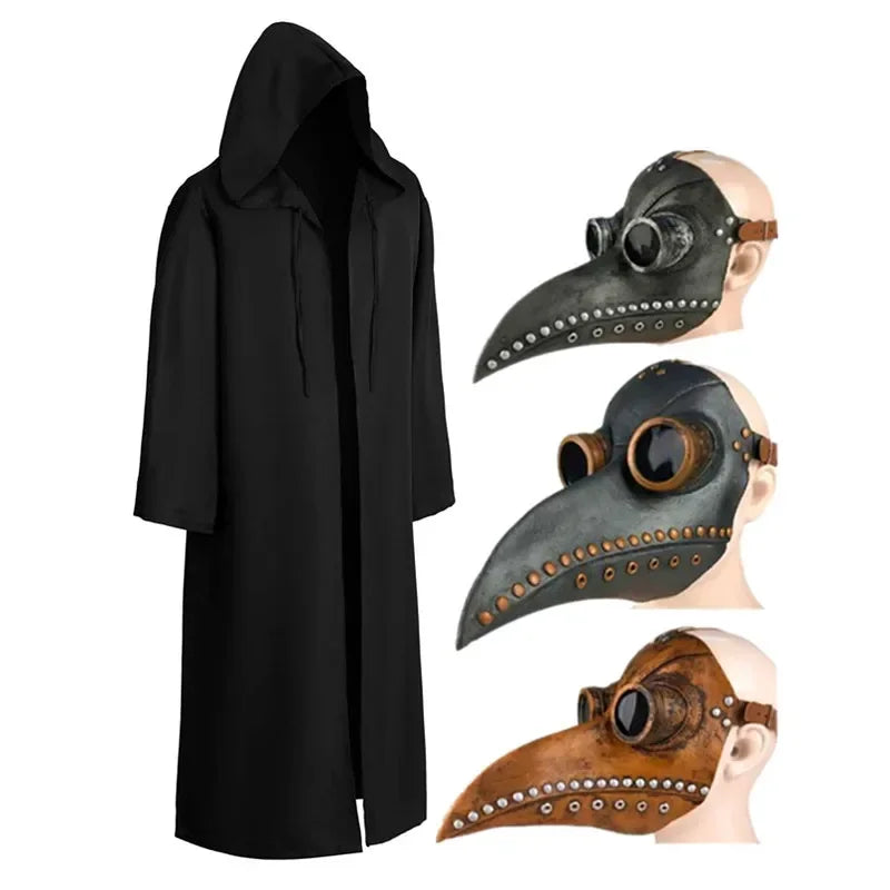 Costume de Médecin de la Peste: Masque Bec et Robe