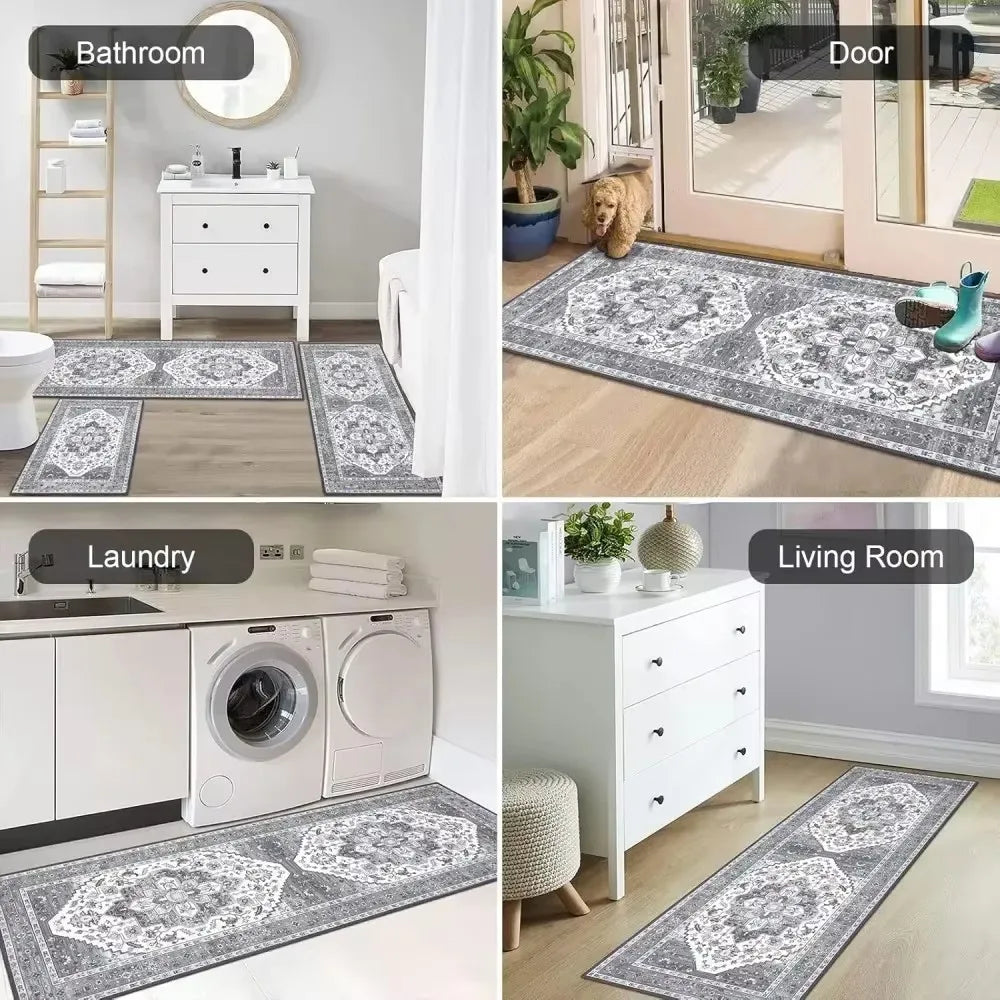 Tapis de Couloir Gothic Violet à Motif Chauve-Souris