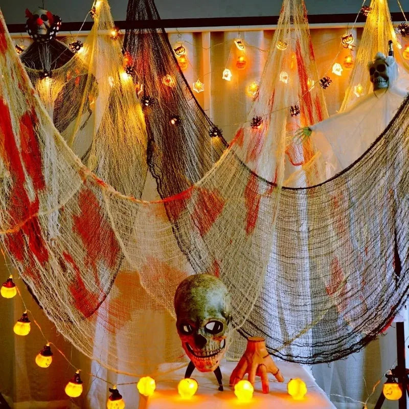 Tissu de Gaze Ensanglantée Halloween 20 Mètres