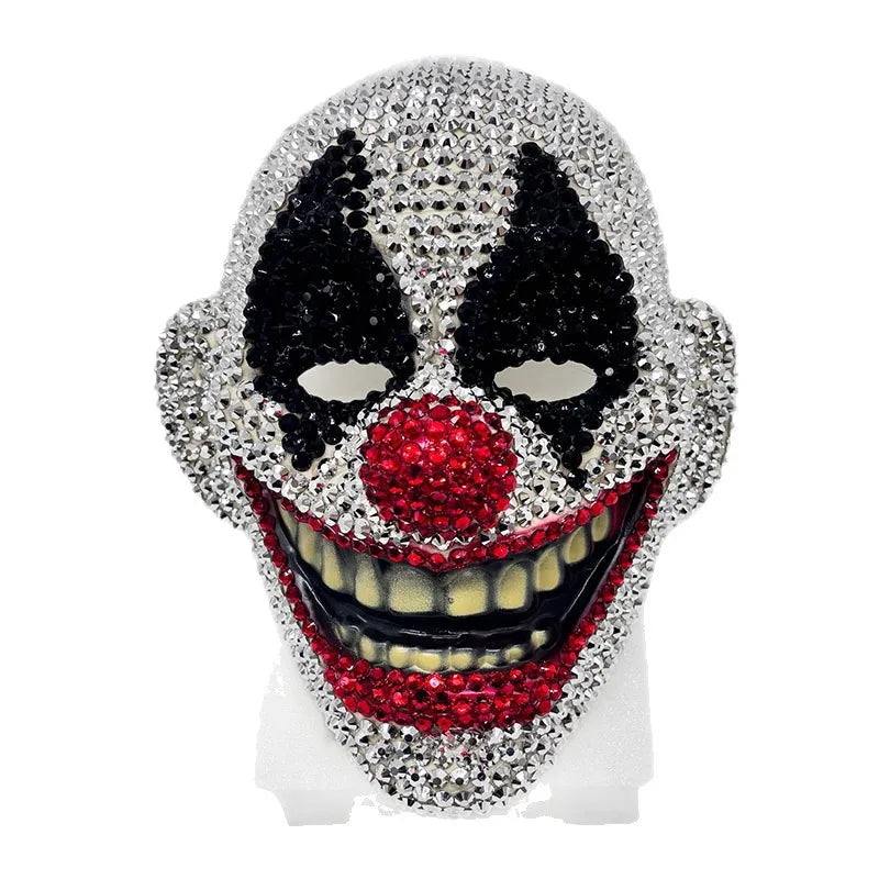 Masque de Clown en Strass Maléfique d'Halloween