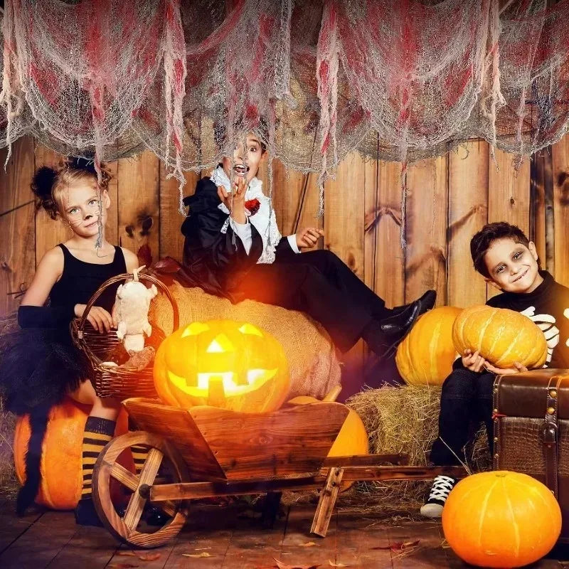 Voile Déchiré Sanglant de 20 Mètres pour Halloween