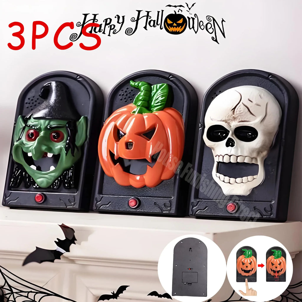 Set de 3 Sonnettes Halloween Animées Horreur