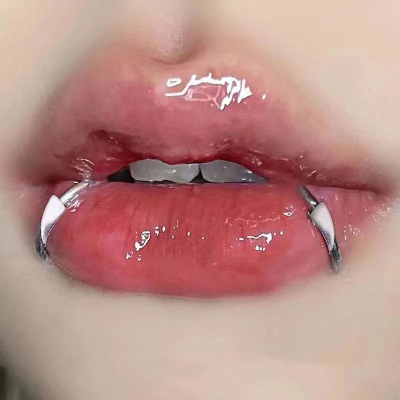 Dents de Vampire en Métal Argenté et Noir
