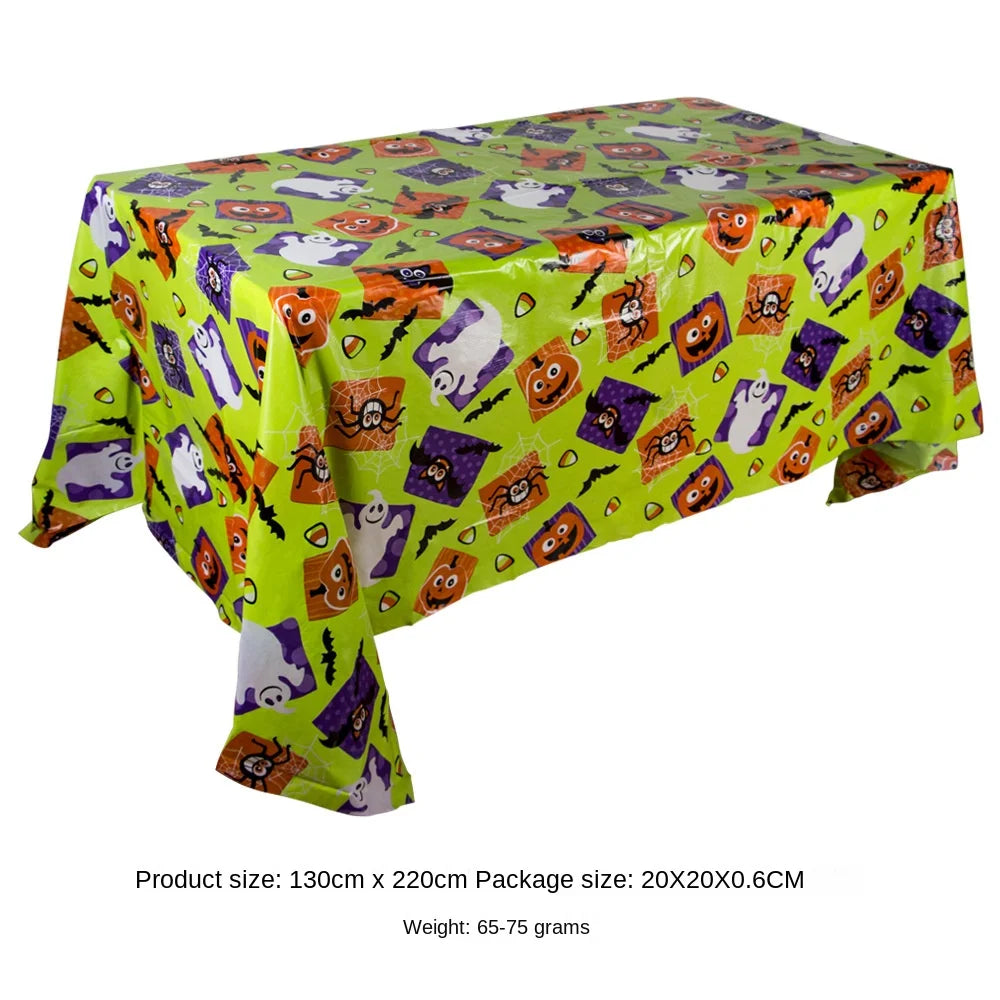 Nappes d'Halloween Rectangulaires en Plastique, Assortiment