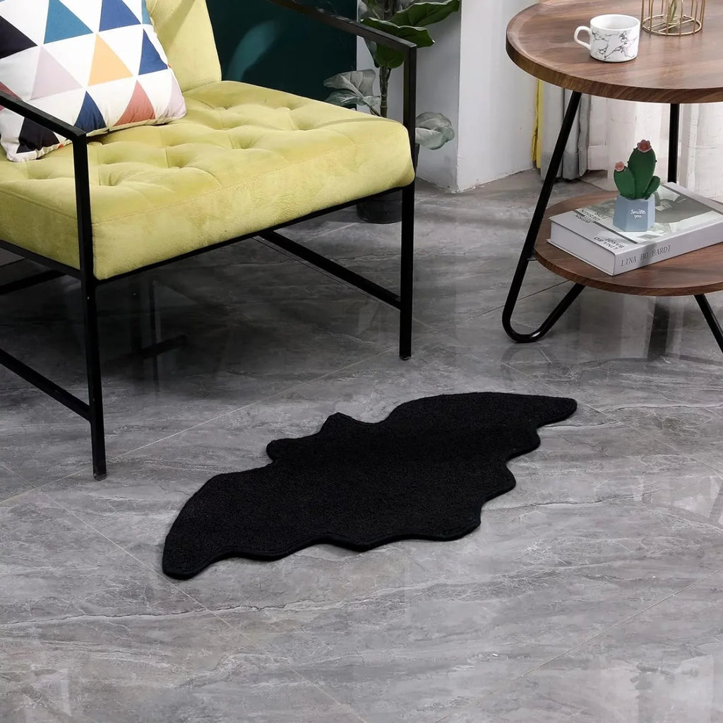 Tapis de Sol Noir en Forme de Chauve-Souris