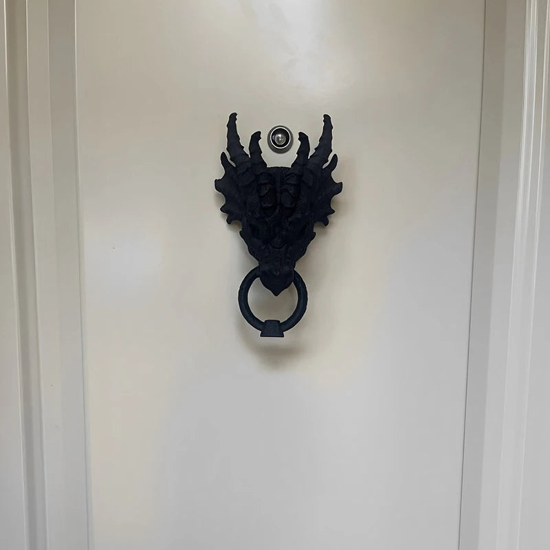 Heurtoir de Porte Dragon en Résine Gris Anthracite