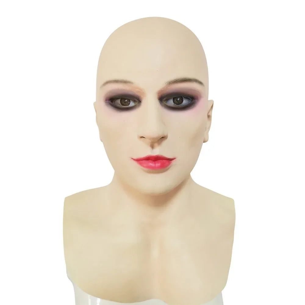 Masque Intégral en Silicone Réaliste Visage Maquillé
