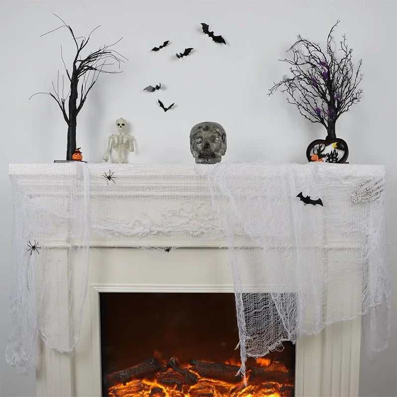 Gaze Effrayante Blanche Déchirée pour Halloween