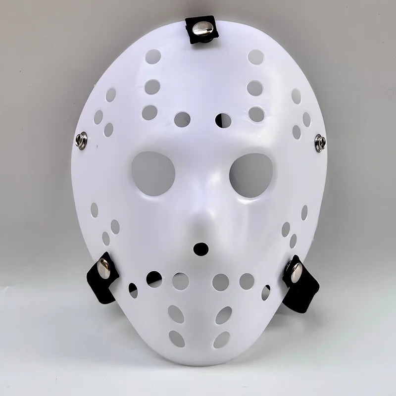 Masque de Hockey Horreur Blanc à Chevrons Rouges