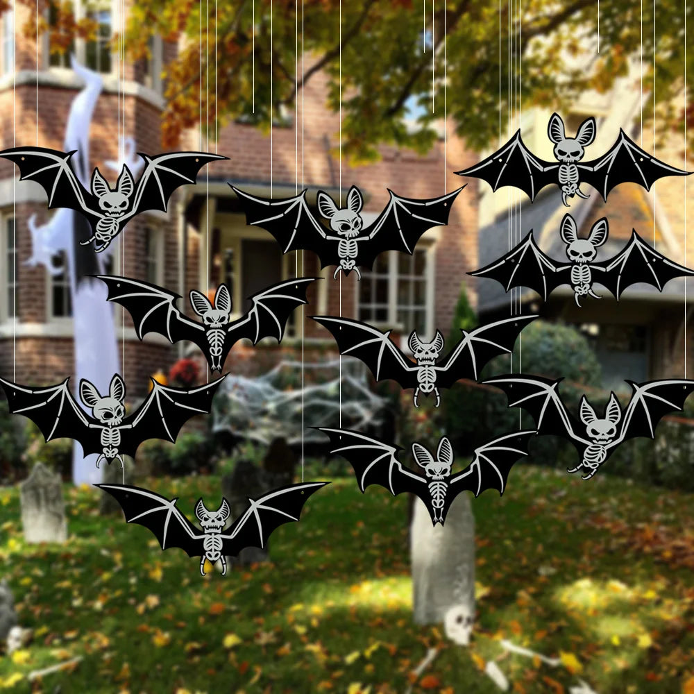 50 Chauves-Souris Squelettes Luminescentes d'Halloween