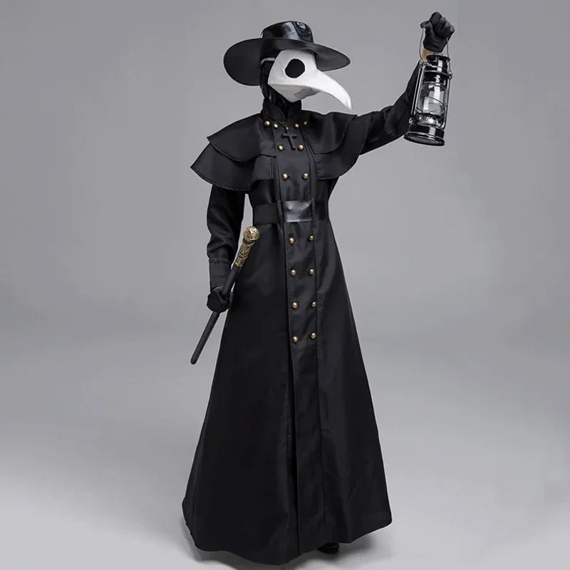 Déguisement de Docteur de la Peste Masque Corbeau Noir